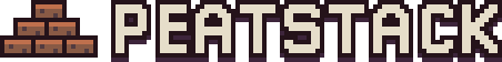 Peatstack wordmark, light letters