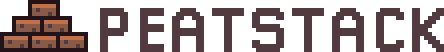 Peatstack wordmark, dark letters